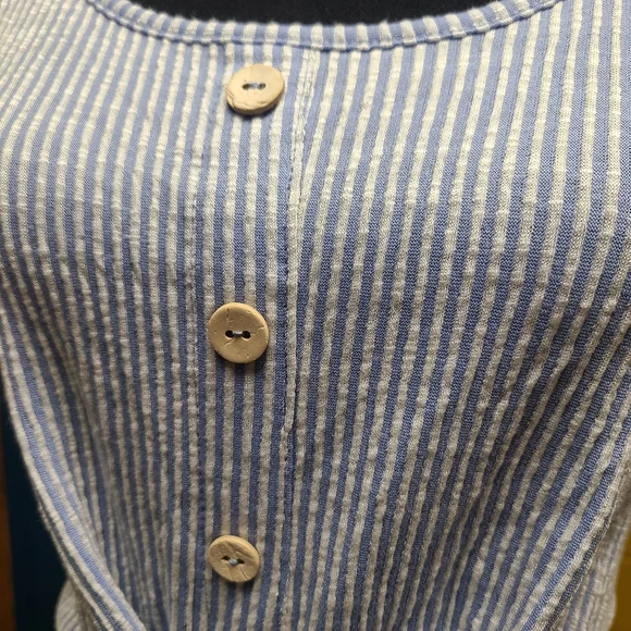 Caution To The Wind Sleeveless Striped Romper Size M - Picture 7 of 8